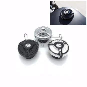 

RSD New Product Fuel Gas Tank Cap All Black CNC Aluminum Fit For Harley Sportster XL883 XL1200 48 Dyna Touring Softail
