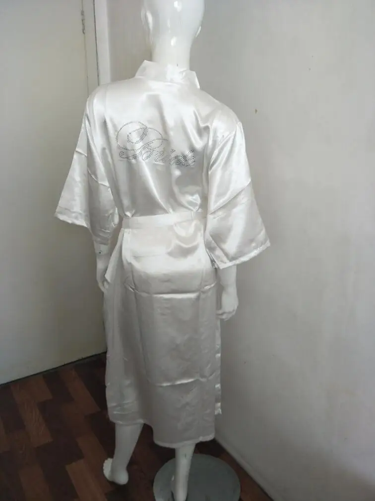 Свободное длинное кимоно из искусственного шелка с логотипом на заказ, женское свадебное платье для невесты и подружки невесты, свадебное платье для девичника - Цвет: As the photo show