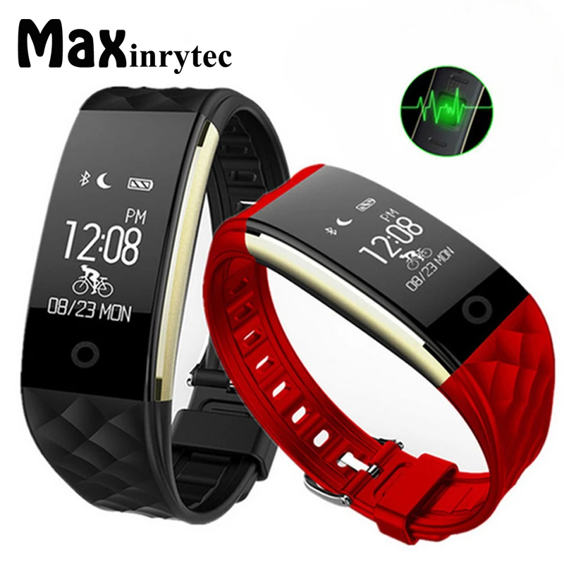 Смарт-браслет Maxinrytec S2 монитор сердечного ритма Smartband фитнес-трекер модные спортивные fit bit часы с гибким браслетом Bluetooth 4,0