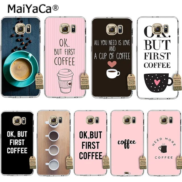 MaiYaCa Ok But First Coffee for iPhone 4S SE 5C 5S 5 6 6S 7 8 Plus X XR XS MAX Phone Cases transparent Soft TPU Cover | Мобильные