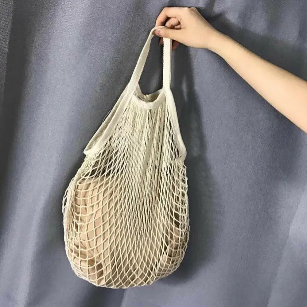Portable Reusable Drawstring Shopping Grocery Cotton Storage Bag Hand Tote Net Mesh Net Woven String Ecology Market Shopping Bag Portable Reusable Drawstring Shopping Grocery Cotton Storage Bag Hand Tote Net Mesh Net Woven String Ecology Market Shopping Bag