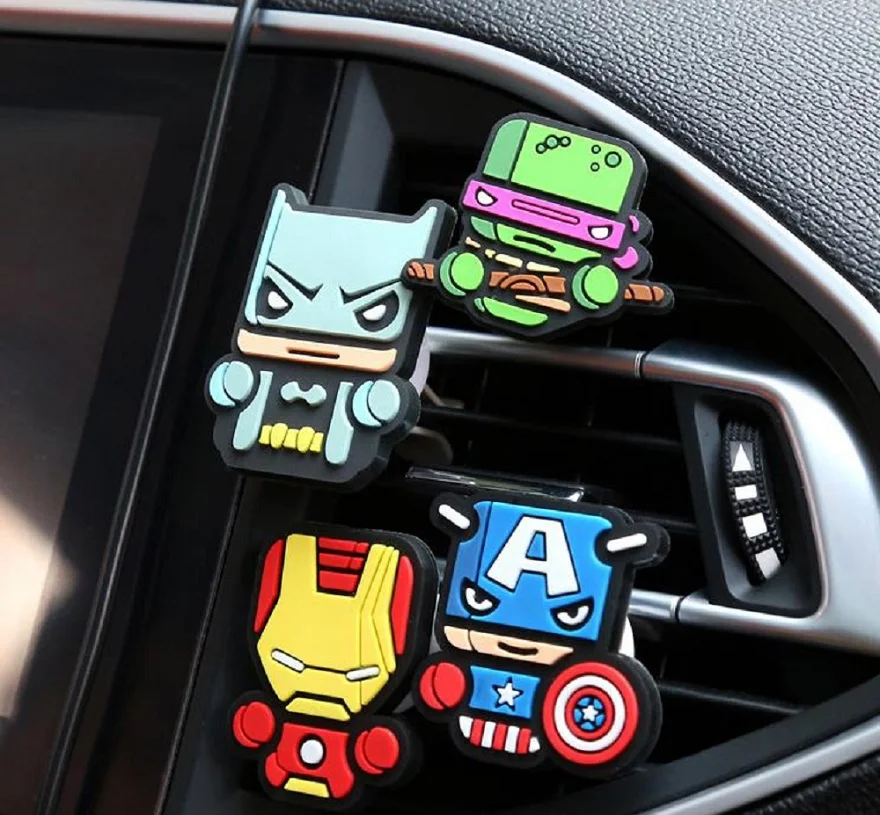 5pcs/set Car outlet perfume Marvel Avengers Star Wars Iron Man Cartoon Auto Air Freshener Condition Vent Clip Cute Styling | Автомобили и