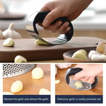 

1pc Garlic Presses Crusher Peeler Manual Garlic Mincer Chopping Garlic Tools Curve Cooking Tool Utensils