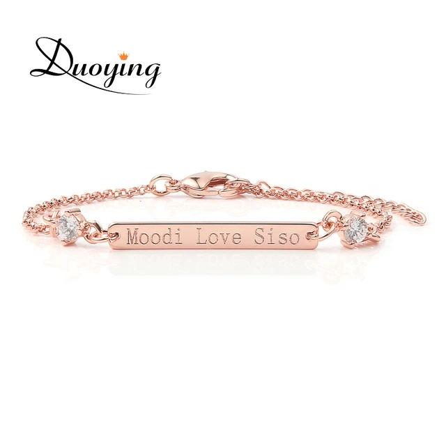 Personalized MM Rose Gold Women's Bangle