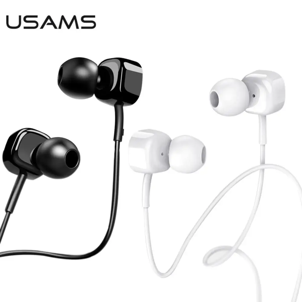 USAMS EP In ear Square Small Stereo Headset 1.2M 3.5MM Earphone Wired