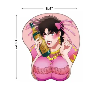 Tequila Joseph Mousepad Anime 3D Mouse Pad Soft Breast Chest with Wrist Rest Gaming Mousepad Wrist Rest Pad 10.2"x8.5"
