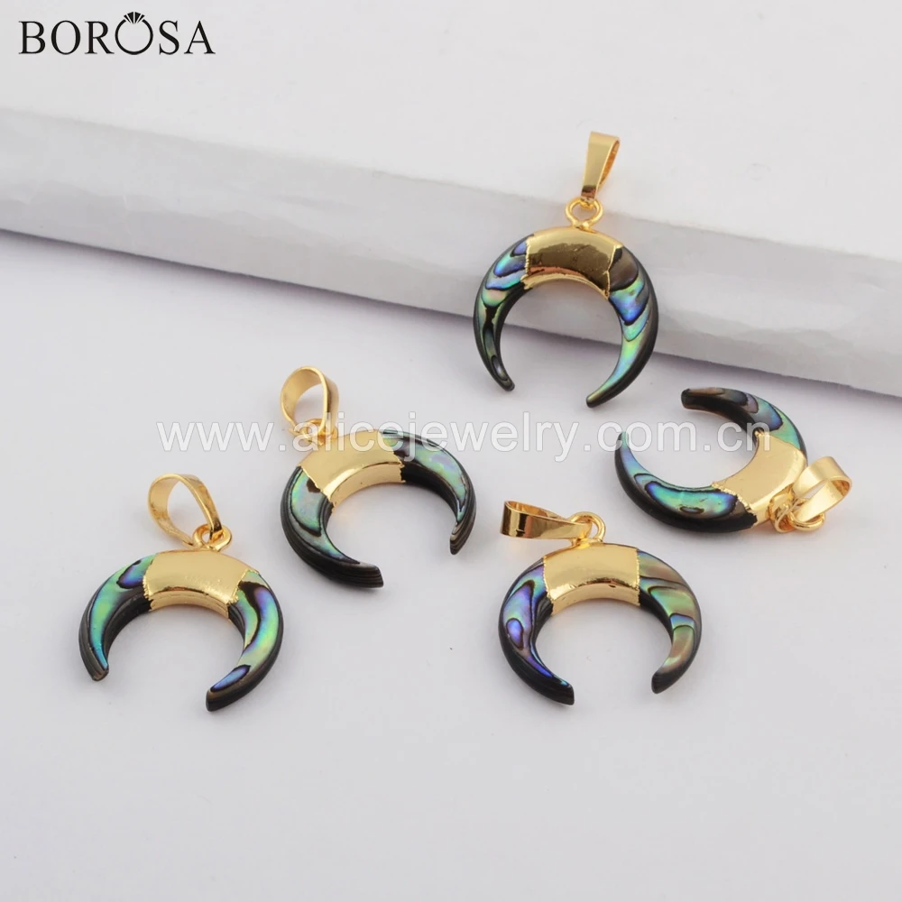 BOROSA 8 шт. кулон в виде раковины абалона лунная ракушка Ювелирное Украшение для