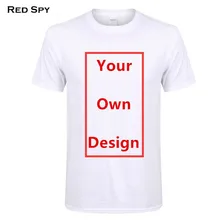 RED SPY Summer Cotton T shirt Men Customized Men’s T shirt Print Your Own Design High Quality Send Out In 3 Days