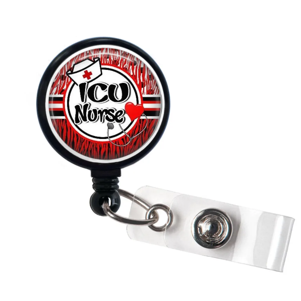 ICU Nurse Retractable Badge Holder, Id Badge Reel, ID Badge Holders