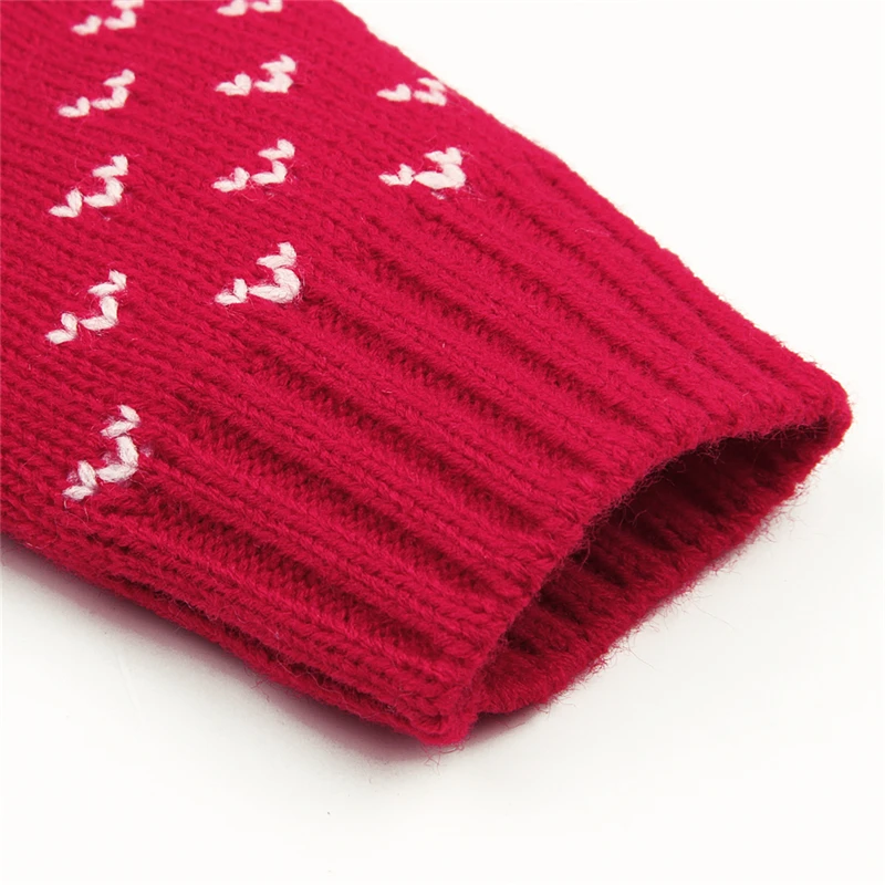 Infant Romper Christmas Deer Newborn Baby Boys Girls Knitting Rompers Long Sleeve Toddler Warm Clothing Baby Winter Outfit red-5