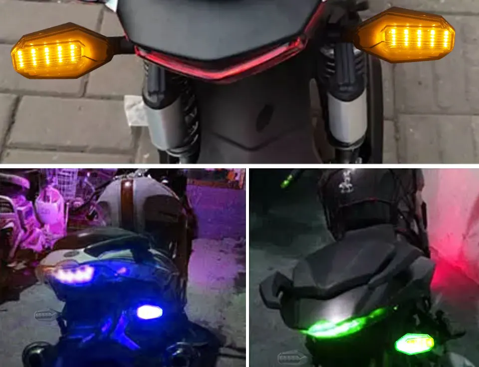 2pcs 12V LED Motorcycle Turn Signal Lights Colorful Flashing Motorbike Indicator Blinker Moto Tail Lights Signal Lamp For Harley (11)