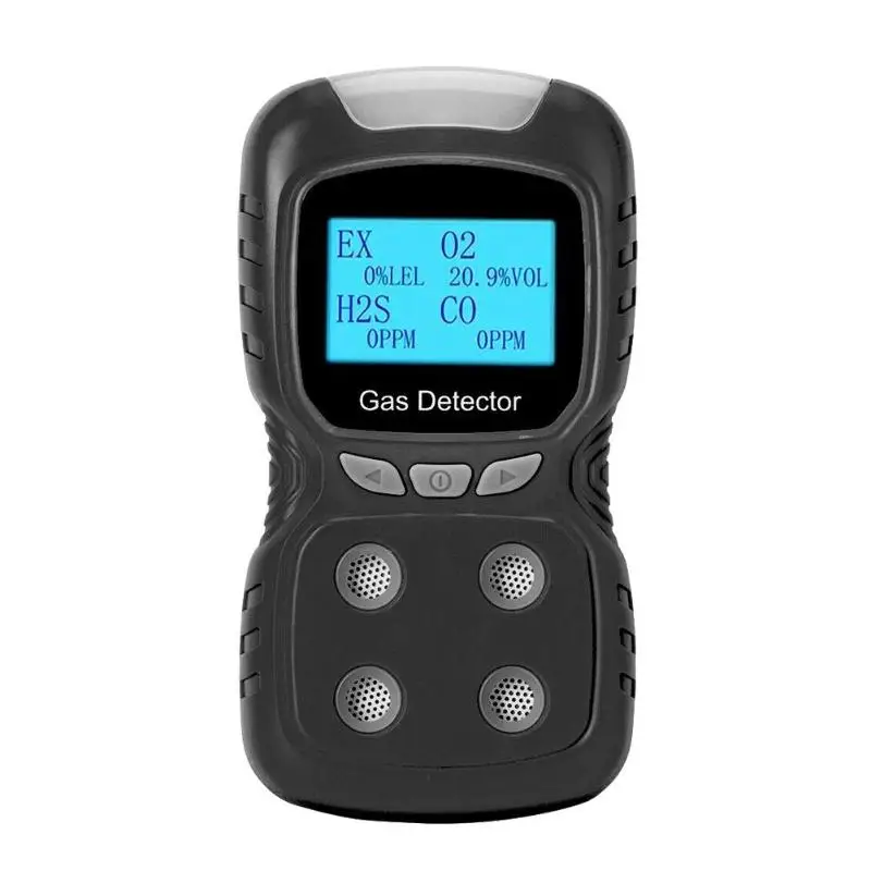 

LCD Gas Detector EX/O2/H2S/CO Carbon Monoxide Analyzer Detector (Black)