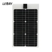 LEORY 12V 20W Solar Panel Solar City Semi-flexible Solar Cells With 300cm Cable Suitable For Car Batteries Car/RV/Boat/Ship