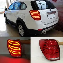 Поворотные автомобильные задние фонари для Chevrolet Captiva 2008- задние фонари светодиодный DRL ходовые огни Противотуманные фары с ангельскими глазками задняя парковка