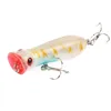 1PCS  Quality Popper Fishing lure With 6# hooks 8cm 11.5g Topwater Floating Crankbait Artificial Bait Bass Carp 10 Colors ► Photo 2/6