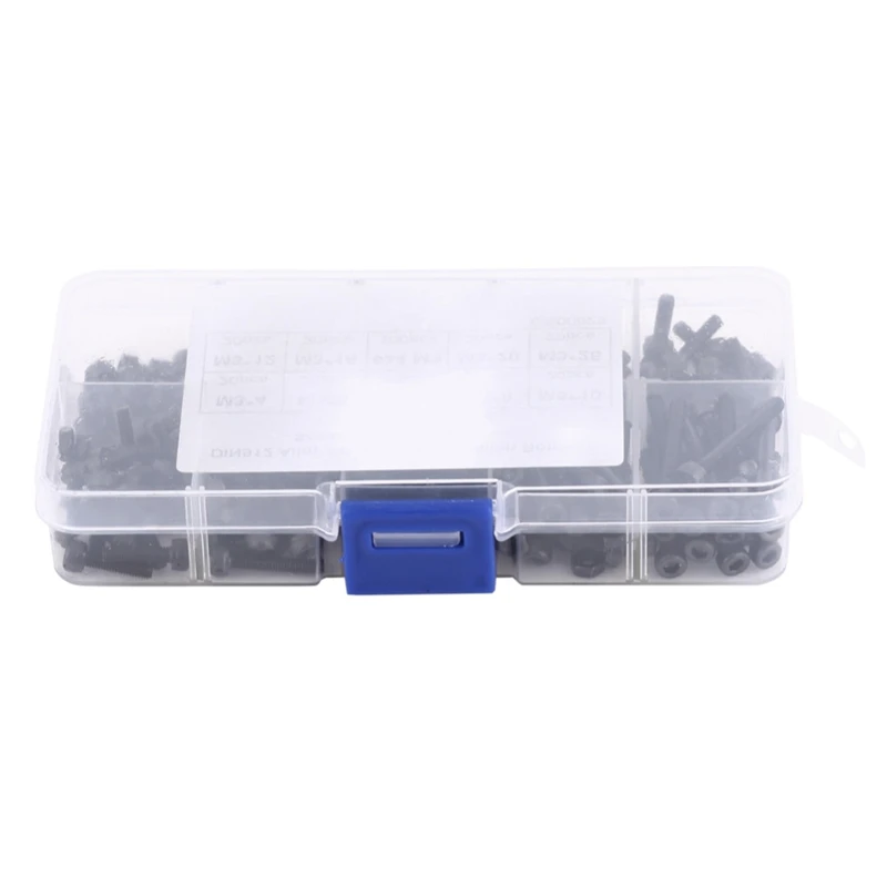 

280Pcs Steel Screw Set M3 Hex Bolt Screw Nut Metric Machine Bolts And Nut Repair Tool