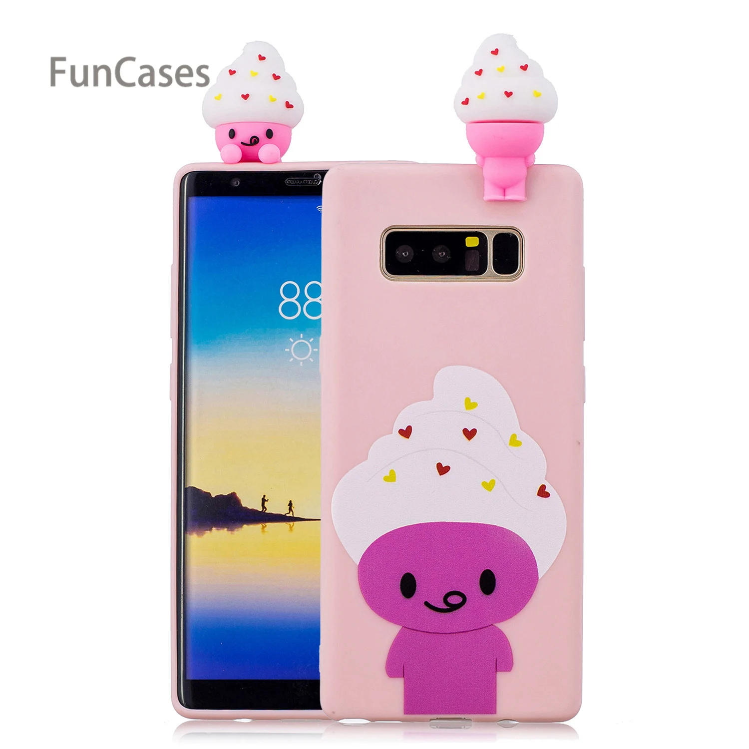 Красивый чехол для телефона с облаками СПС Aksesuar samsung Note 8 Мягкая силиконовая