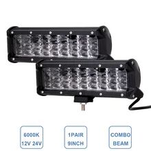 

2PCS 9'' LED WORK LIGHT BAR CAR ATV SUV UTE BOAT TRAILER WAGON 4X4 OFFROAD CARAVAN 4WD MOTORCYCLE COMBO INDICATOR LAMP 12V 24V