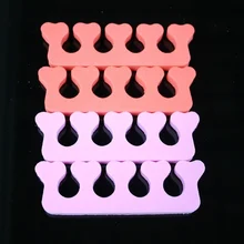 40 шт.(20 пар) мягкая пена красный и PinkColor дизайн ногтей разделитель пальцев ног маникюр педикюр инструмент высокое качество