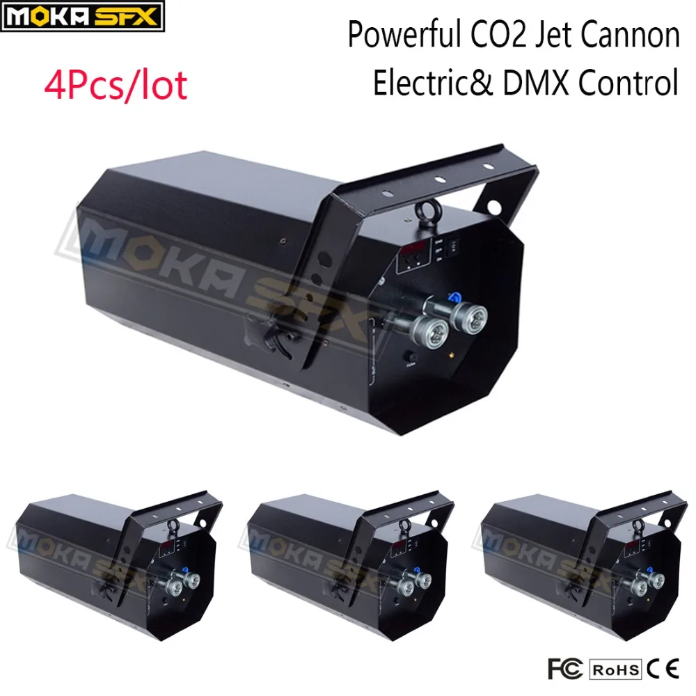 

4Pcs/lot CO2 Cannon Machine Powerful DMX Small Powerful CO2 Jet Cannon Stage Effect Free 8m High Pressure Hose For DJ Party