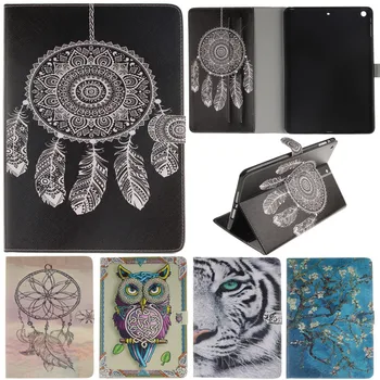 

For IPad Mini 1 2 3 Cute Cartoon Owl Tiger Lion Girl Tree Stand Flip Leather Case sFor Apple IPad Mini1 Mini2 Mini3 Tablet Cover