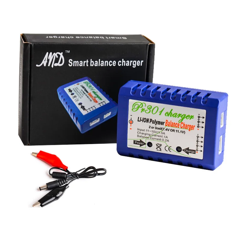RC Lipo зарядное устройство PR301 для 2 S-3 S ячеек с 12V 1.5A переключателем адаптера