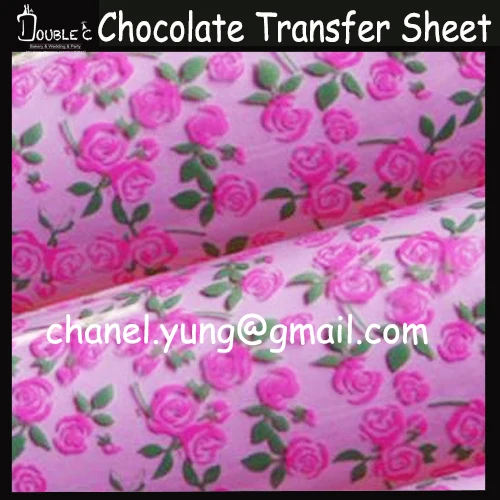 

50pcs Mother's Day Rose Chocolate Transfer Sheet,sugar stamp paper Decoration,Cake Decorations,DIY Chocolate Mold,Bakery Tools