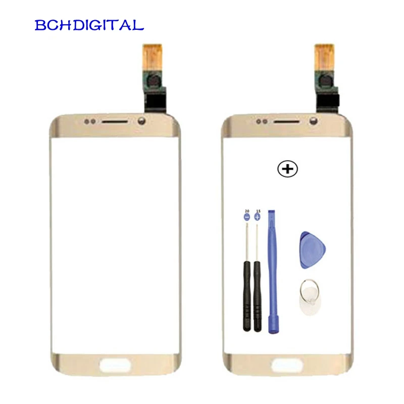 

SS016 For Samsung Galaxy S6 Edge G925F G925 Front Glass Lens Touch Screen Digitizer LCD Outer Panel Replacement+with Tool+case