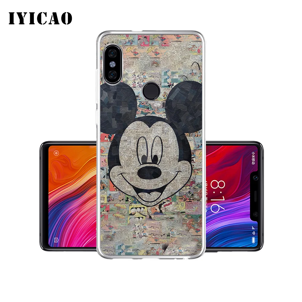 IYICAO Веселый Микки Маус Мягкий силиконовый чехол для телефона Xiaomi mi 9 8 SE 6 A1 A2 Lite F1 X2S