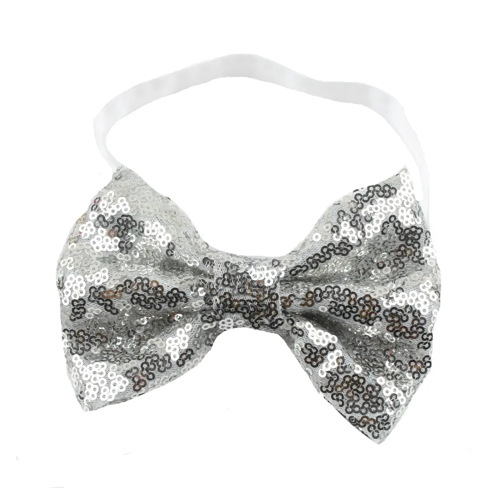 Розничная продажа Блестящий бант телефон эластичная лента для волос|sequin bows|big
