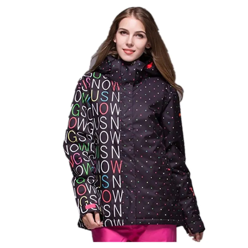 GSOU Лыжная куртка женская куртка для сноуборда зимняя водонепроницаемая ветрозащитная Женская лыжная куртка женская теплая спортивная одежда