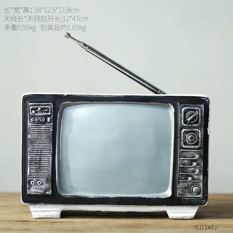 Винтажный диктофон модель домашний декор изделия из смолы ТВ настольный шкаф небольшой мебели - Цвет: white TV
