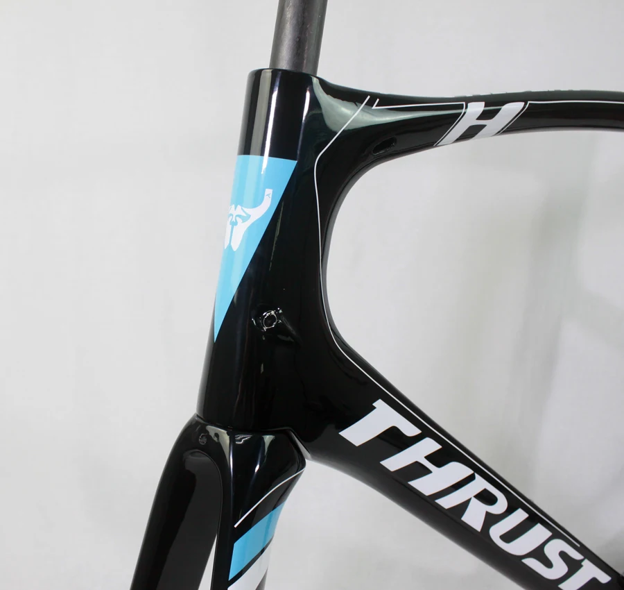 Discount THRUST Road Bike Carbon Road Frame 46cm 49cm 52cm 54cm 56cm 58cm Carbon Frame Blue color Glossy Matte 17