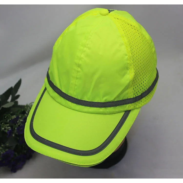Рабочая защитная шляпа со светоотражающей полосой летняя дышащая Защитная флуоресцентная Кепка Рабочая Солнцезащитная бейсболка - Цвет: style2 yellow