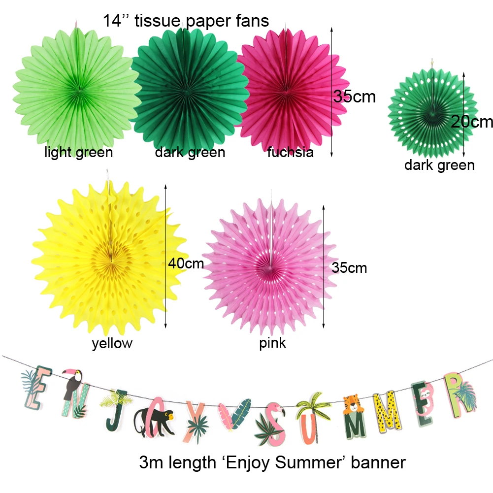 Тукан тропические джунгли вечерние украшения набор День рождения баннер бумажные фонари листья сафари душ Гавайи Луау Фото фоны