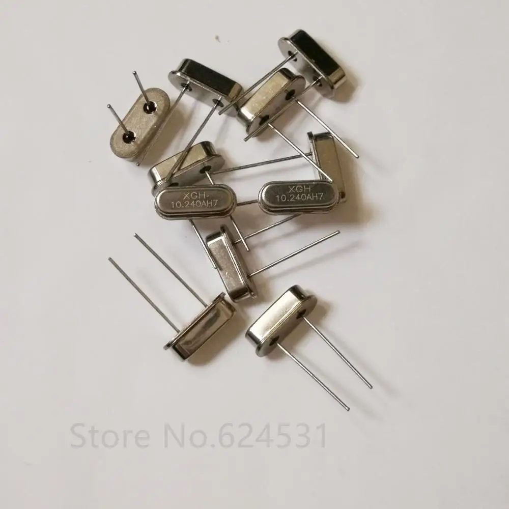 

Free shipping 100pcs Authentic line of quartz crystal HC-49S crystal resonator 2 feet 10.240MHZ 10.24MHZ