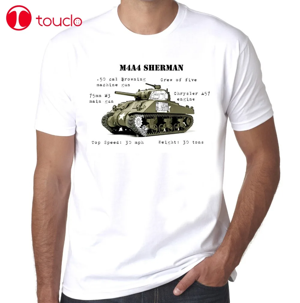 Мужские футболки мода 2019 Шерман Танк Ww2 Era мужские 100% хлопок толстовки | Мужская