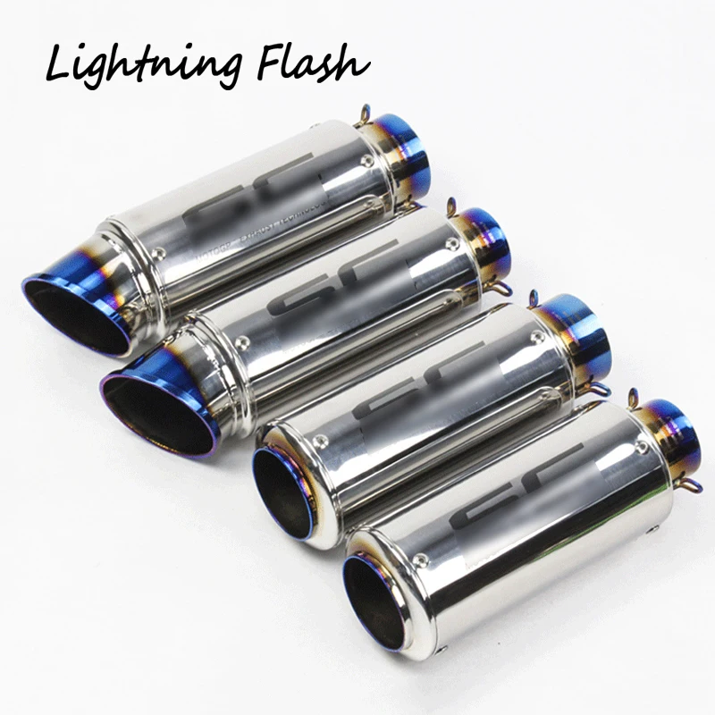 

Universal 38-51 60 mm Stainless Steel Exhaust Tail Pipe No Muffler DB Killer Slip On Motorcycle Exhaust System Modified Escape