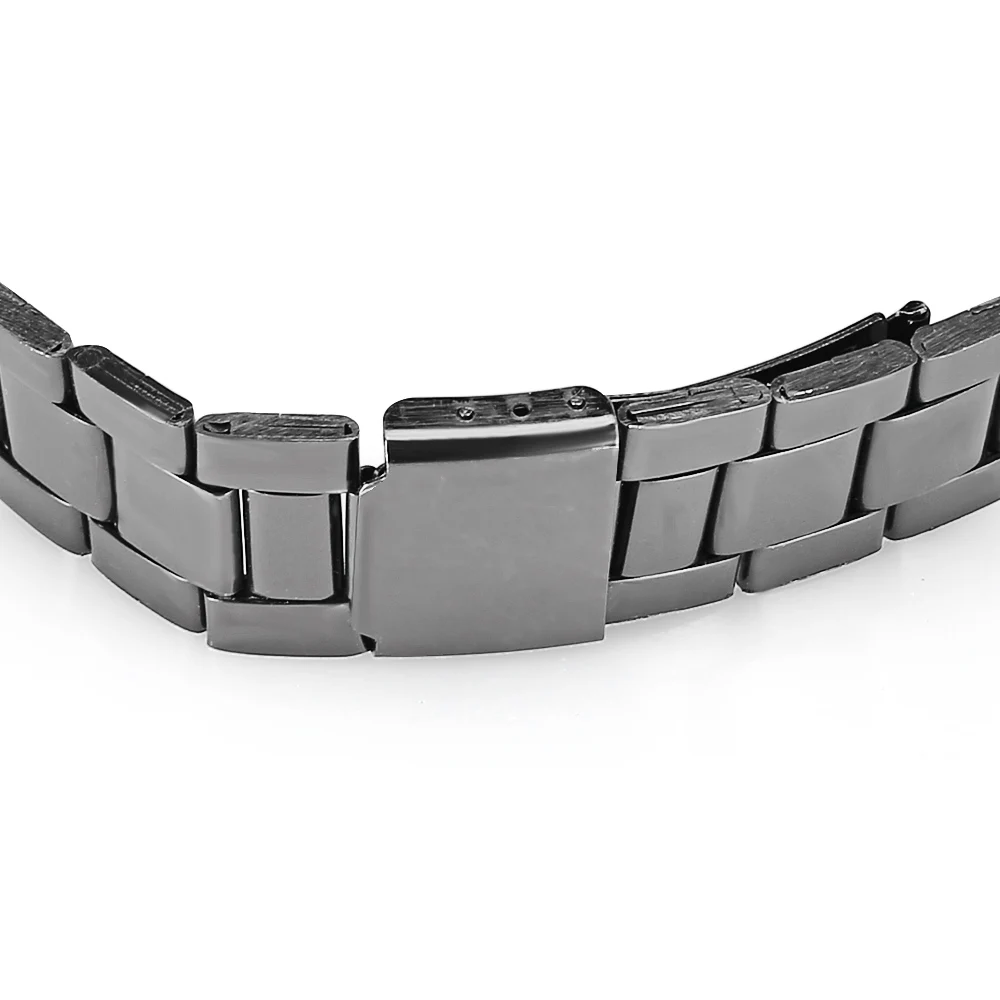 hot fashion role watches for men womens watches quartz wrist clock free shipping black steel bracelet (1)