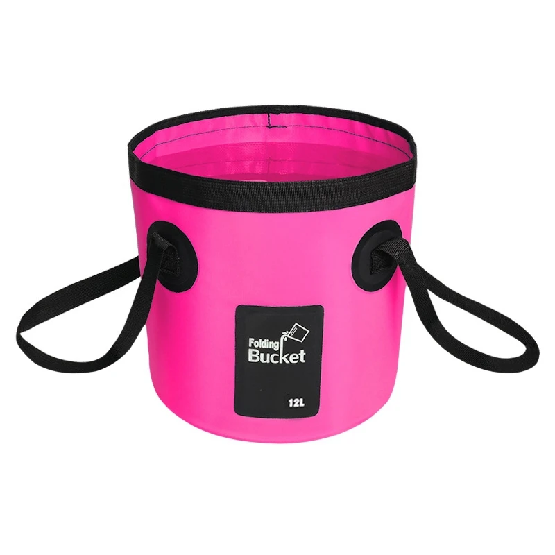 Красный 12L Multifunctional Collapsible Folding Fishing Bucket Outdoor Waterproof Water Storage Container Bucket For Camping Hiking Trav - Цвет: Красный