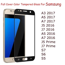 GerTong Full font b Cover b font Tempered Glass For font b Samsung b font Galaxy