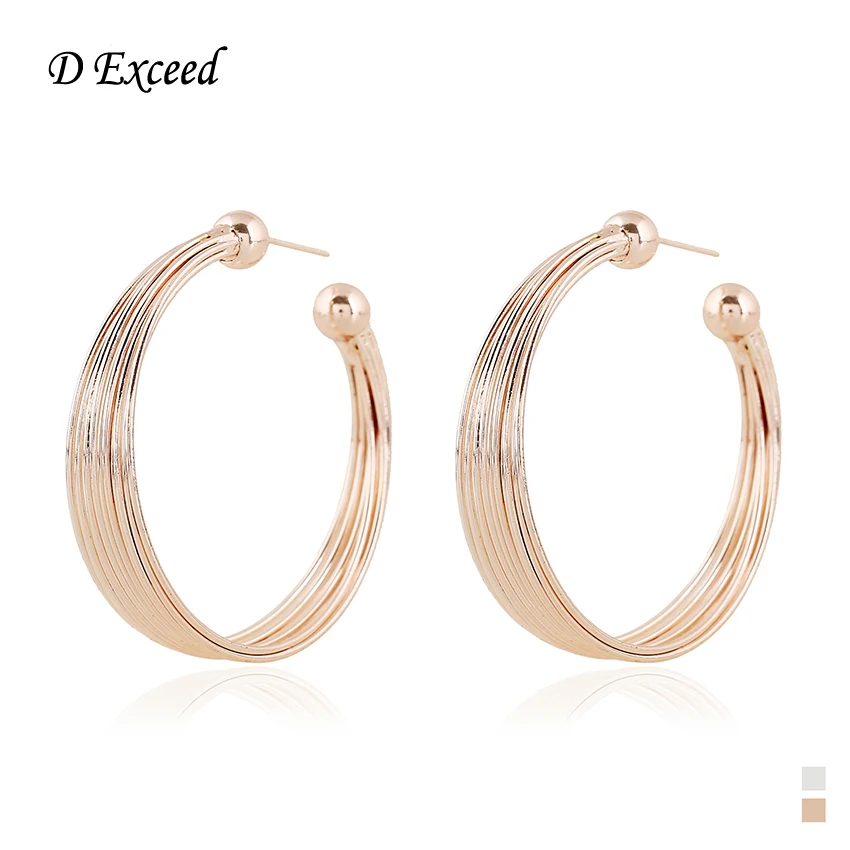 Line Art Earrings : Charms gold silver big hoop hand line art earrings for