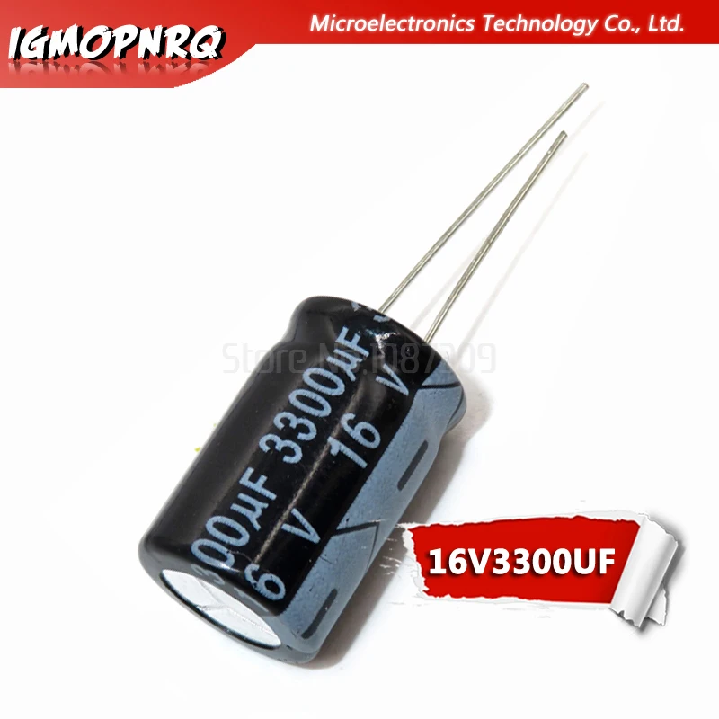 

10pcs electrolytic capacitor 16V3300UF volume 3300UF 16V 13*21MM