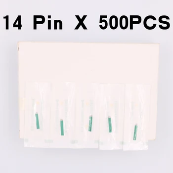 

New 0.20mm diameter 14 pin microblading needles blades Lamina Agulha Sobrancelha Tebori Microblading 14 Pontas Flex brow tatoo