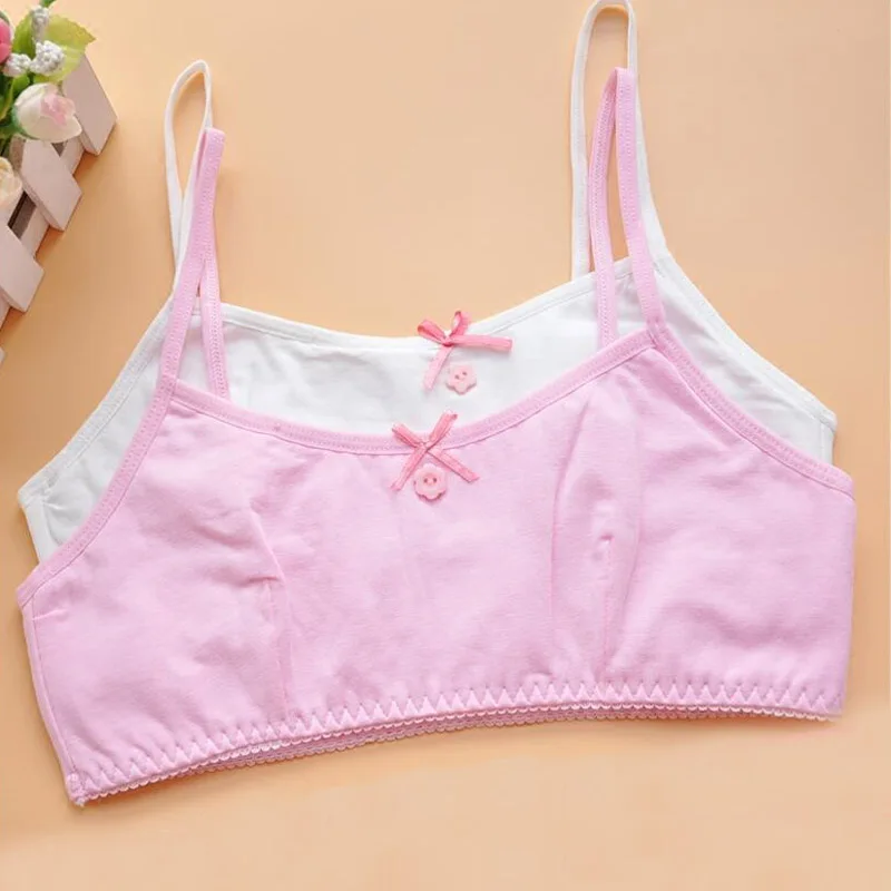 2017 High Quality Developmental Girls Cotton Bra Training Bra Wire Free