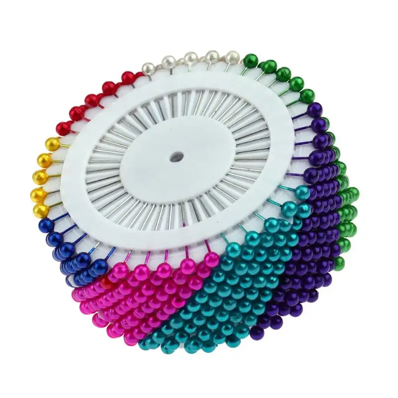 480 шт 1,46 дюймов круглые жемчужные прямые головки швейные булавки для изготовления платьев вышивка из нержавеющей стали, Швейные аксессуары - Цвет: Многоцветный