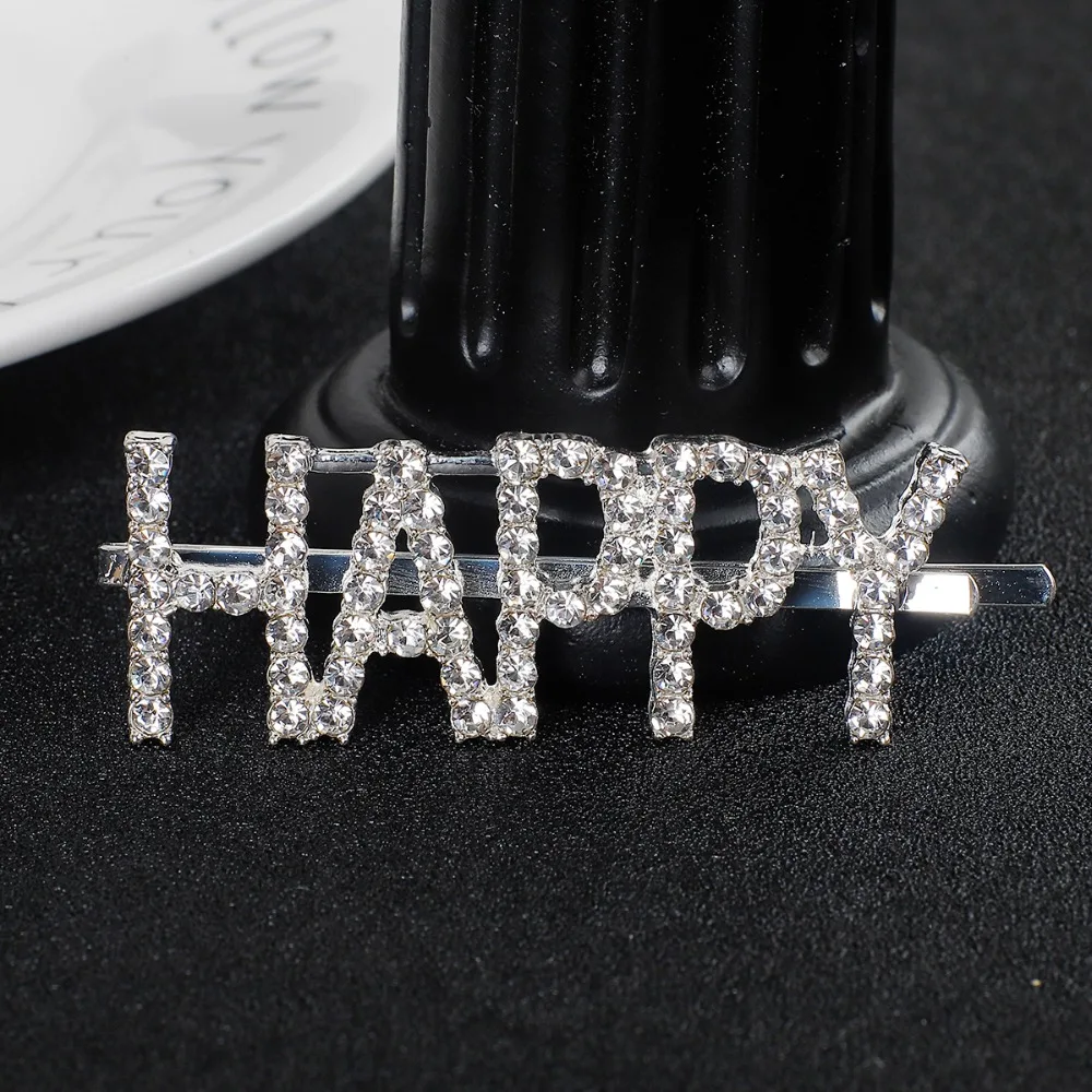 1PC Shining SWEET LOVE SEXY Letter Hairpins Hair Clips for Girls Styling Tool Hairgrip Diamond Barrette Women Hair Accessories