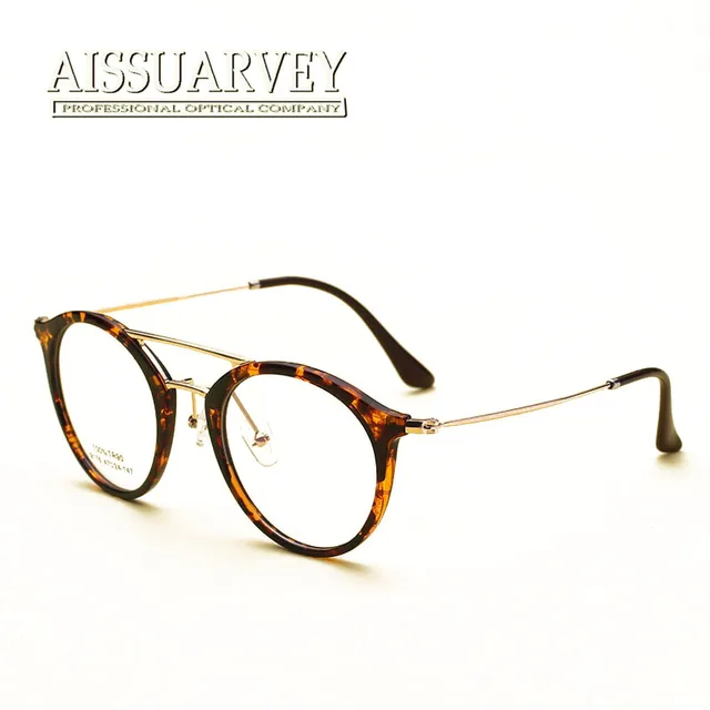 Vintage Round Metal Korean Eyeglasses Double Bridge Optical Eye Glasses