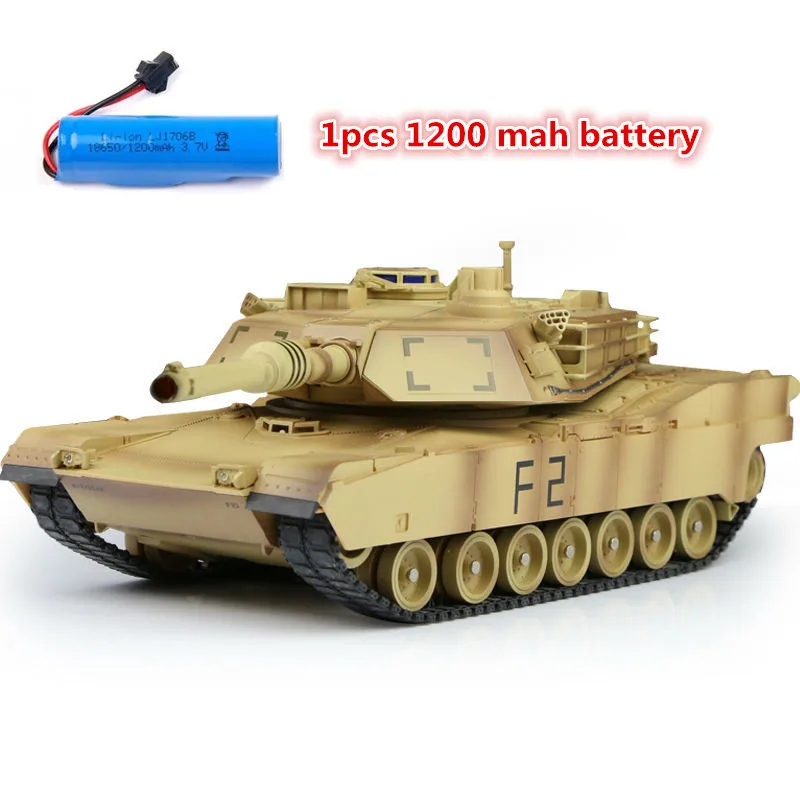 Новейший Радиоуправляемый боевой танк XQTK24 с 3 батареями, 45 градусов наклон внедорожника, вращающийся на 330 градусов револьверный пульт дистанционного управления, Радиоуправляемый танк, подарки - Цвет: brown with 1 battery