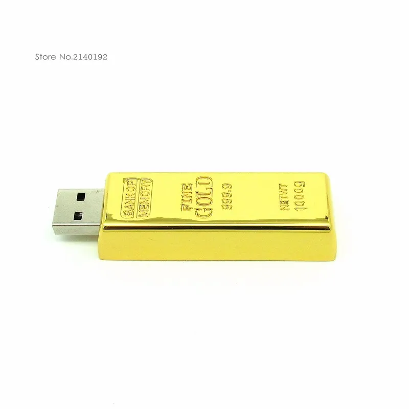 Civetman 32 GB USB 2.0 Flash Drive Métal Bullion Gold Bar Forme Pendrive Memorias Clé USB Memory Stick 